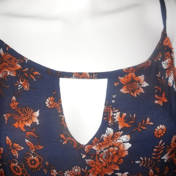 Dress Floral Short Summer A-line open shoulders long sleeve NWT SMALL boho - Picture 4 of 8